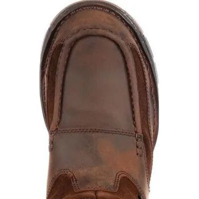 Georgia Men's Athens 10" Steel Toe Waterproof Wellington Boot- Brown- G4603