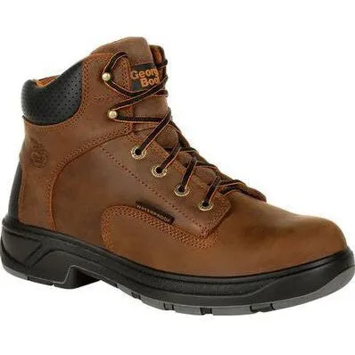 Georgia Men's FLX Point 6" Comp Toe Waterproof Work Boot- Brown- G6644