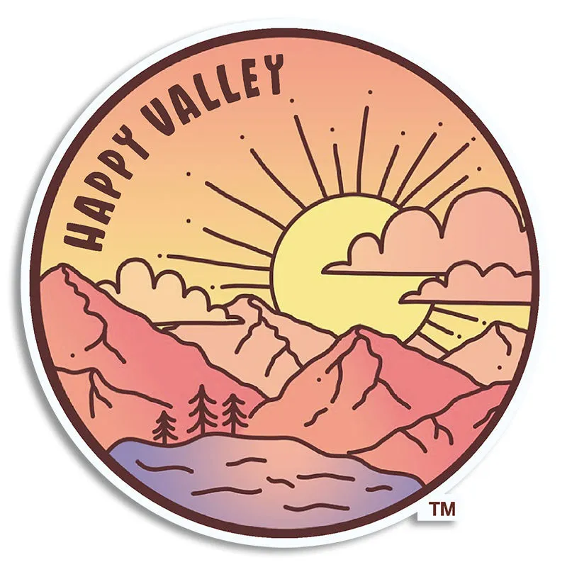 Happy Valley Circle Removable Decal Sticker