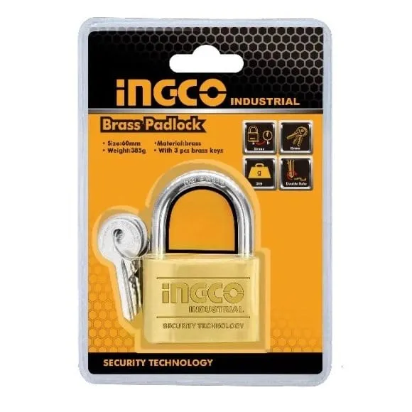 Ingco Heavy Duty Brass Padlock