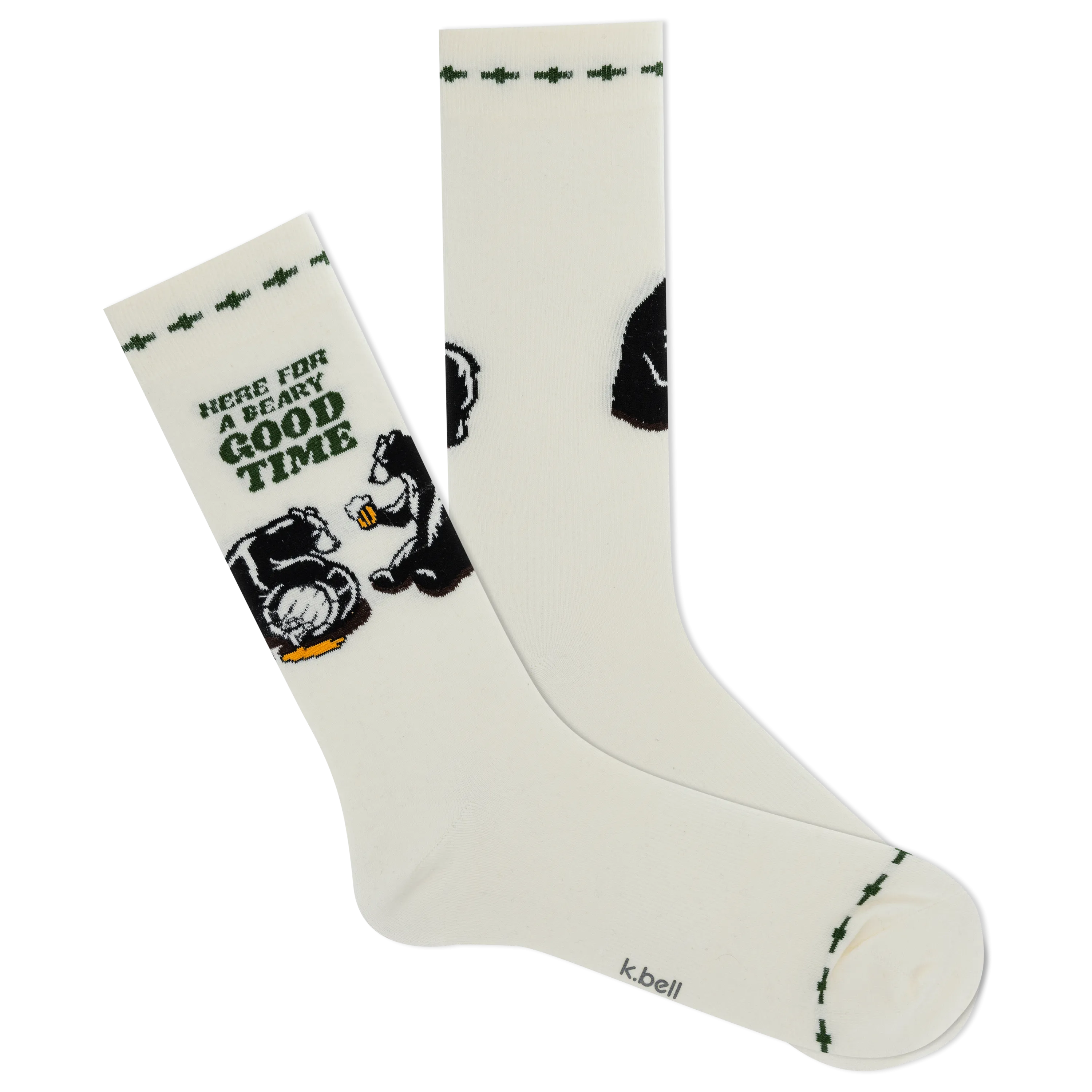 K.Bell Men's Beary Good Time Crew Sock