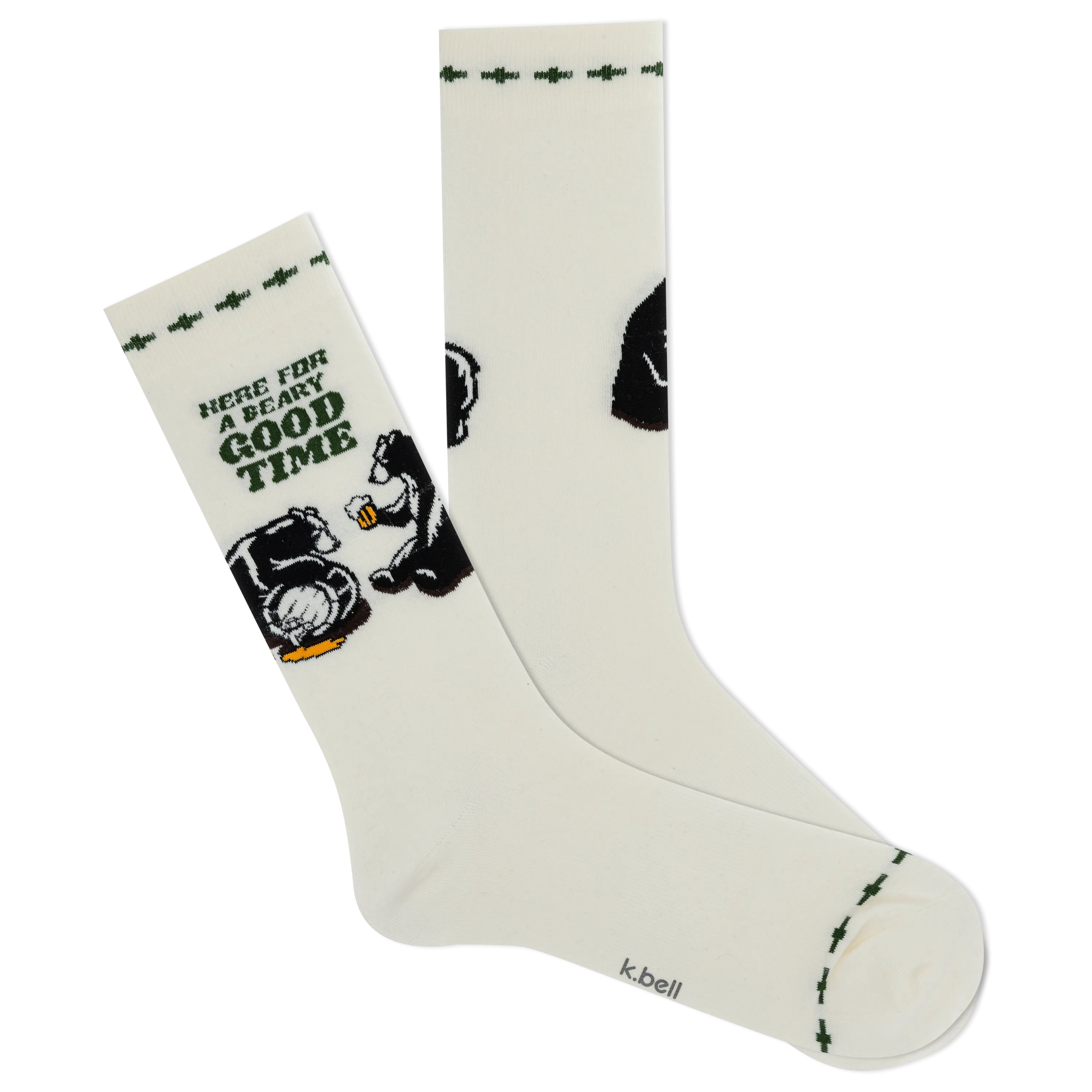 K.Bell Men's Beary Good Time Crew Sock