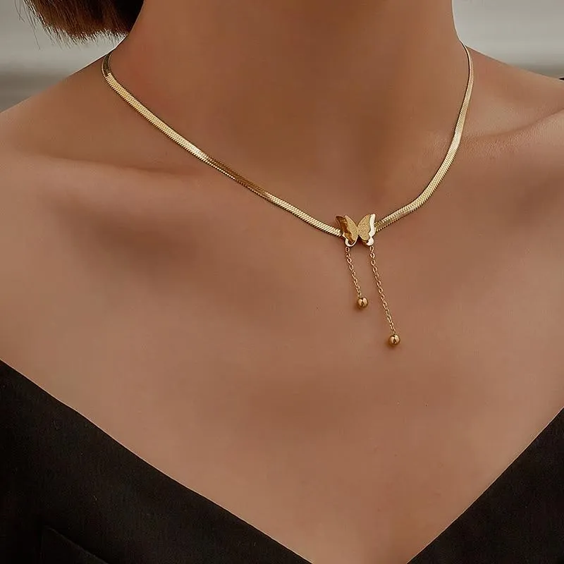 Lariat Butterfly Necklace