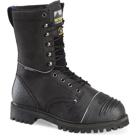Matterhorn Men's Mulrooney 10" Stl Toe Waterproof Metguard Work Boot Black- MT903