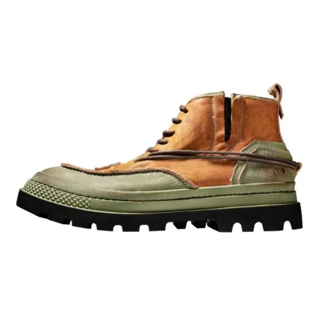 Men Mixed Colors Spliced Outdoor Work Boots