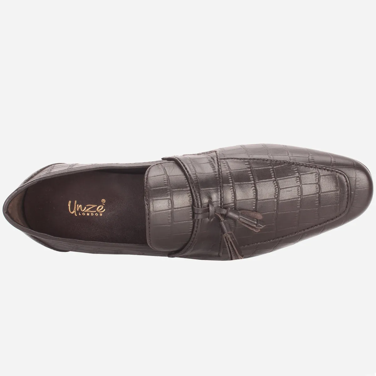 Men "KEITH" Leather Formal Dress Slip-On Shoes