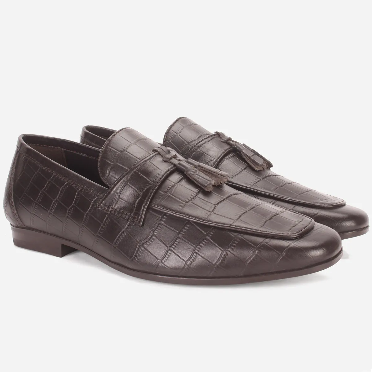 Men "KEITH" Leather Formal Dress Slip-On Shoes