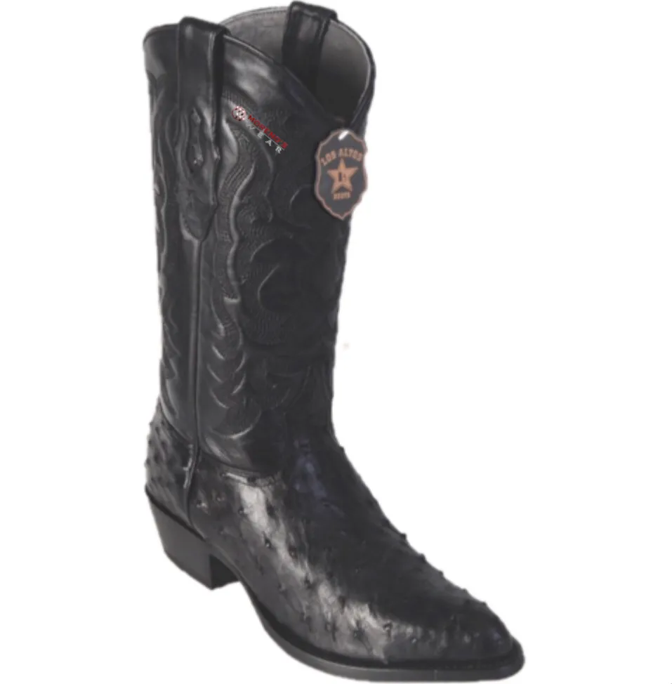 Men’s Los Altos Ostrich Boots Medium Round Toe