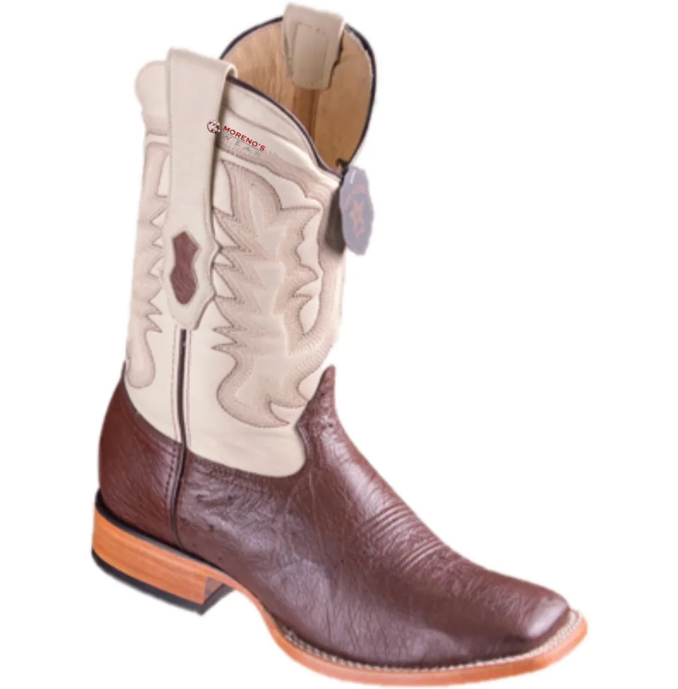 Men’s Los Altos Smooth Ostrich Boots Wide Square Toe