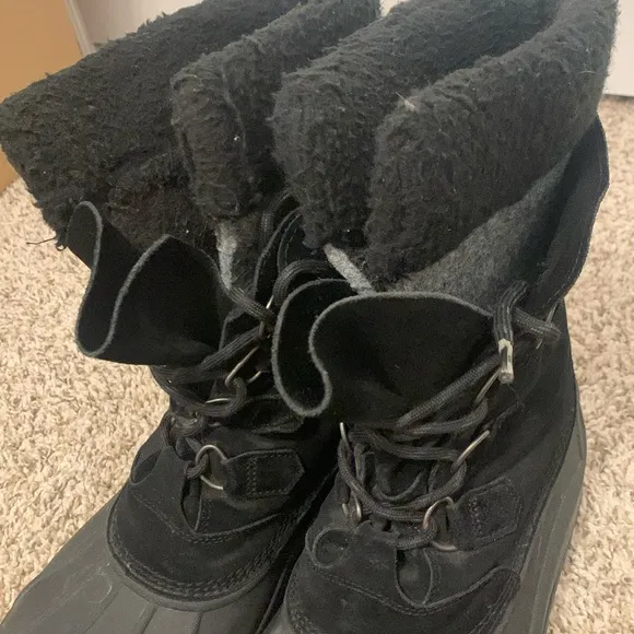 Men's Sorel Winter Boots Black &quot;Antarctic&quot; SZ 9