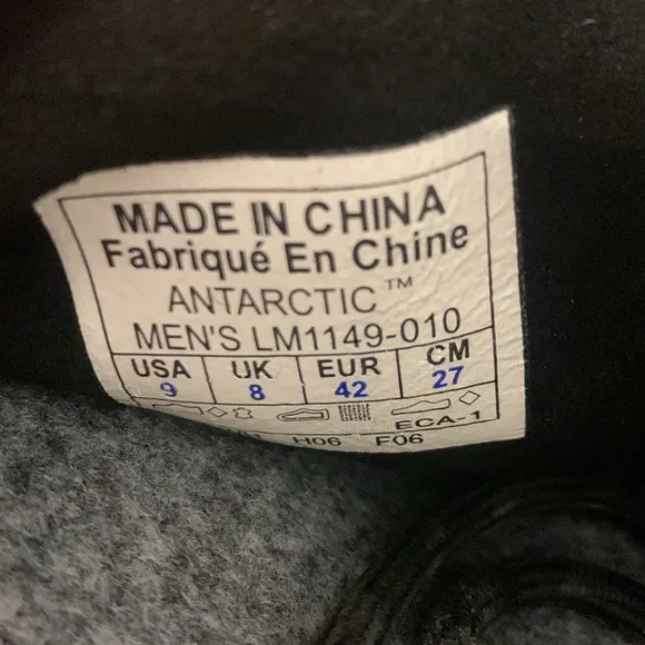 Men's Sorel Winter Boots Black &quot;Antarctic&quot; SZ 9