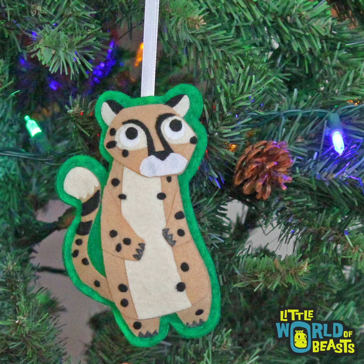 Personalized Darby the Cheetah Ornament
