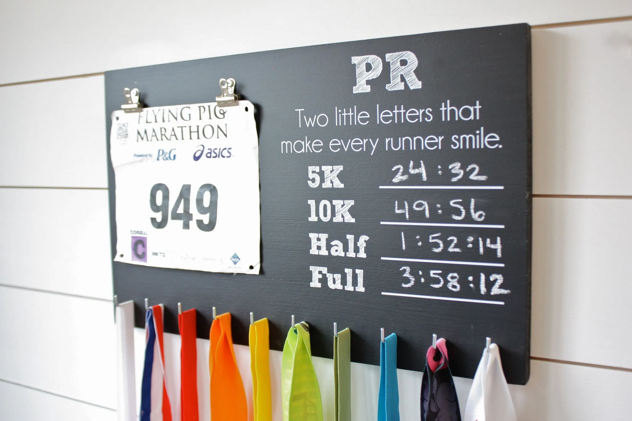 PR Race Bib and Medal Holder - 5K, 10K, Half, & Full