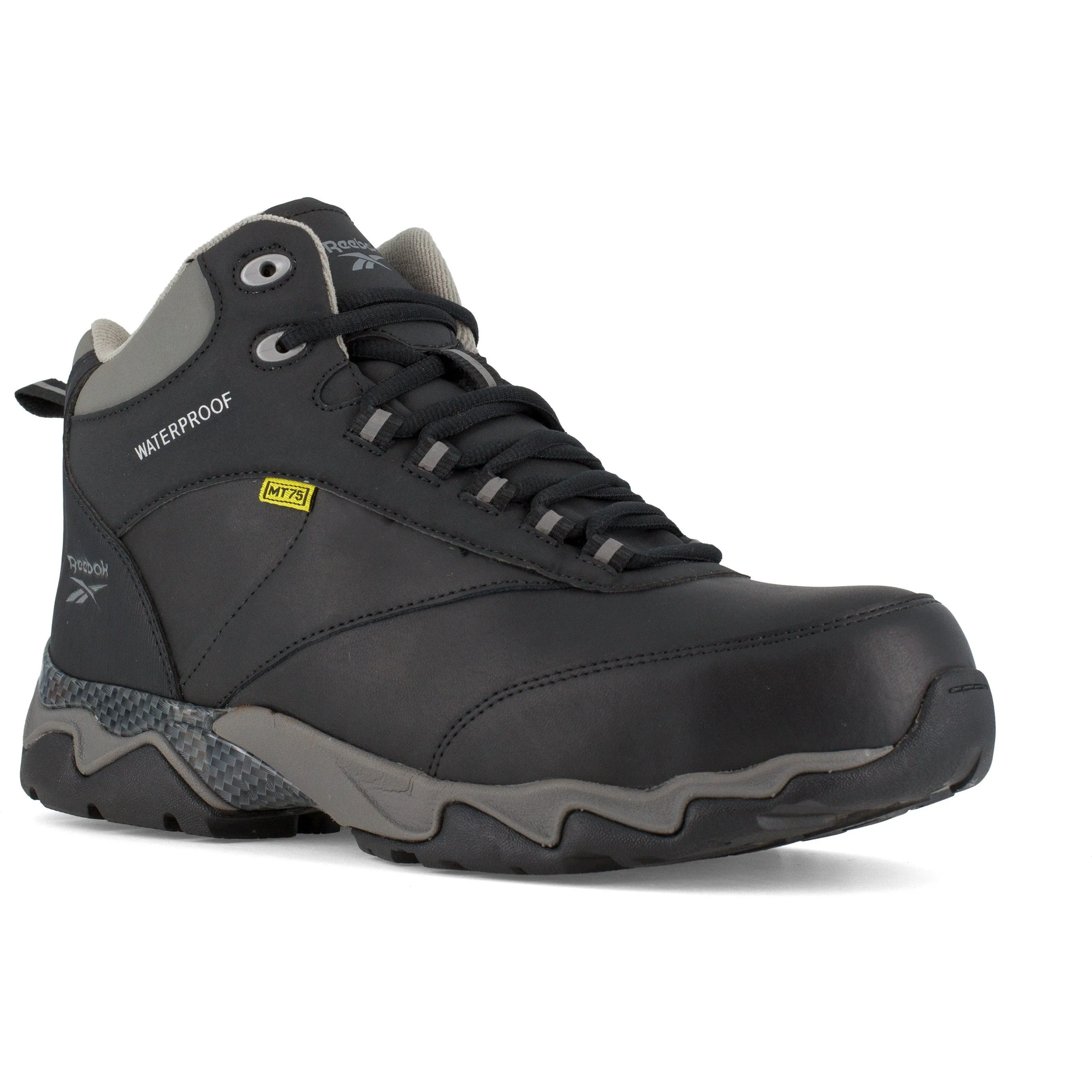 Reebok Men's Beamer Comp Toe WP Athletic Work Boot- Black- RB1067