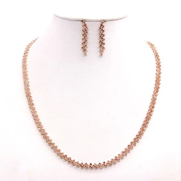 Rhinestone Luxury Necklace and Earring Set
