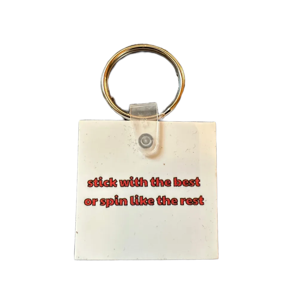 Rocket Track Glue Double Sided Keychain