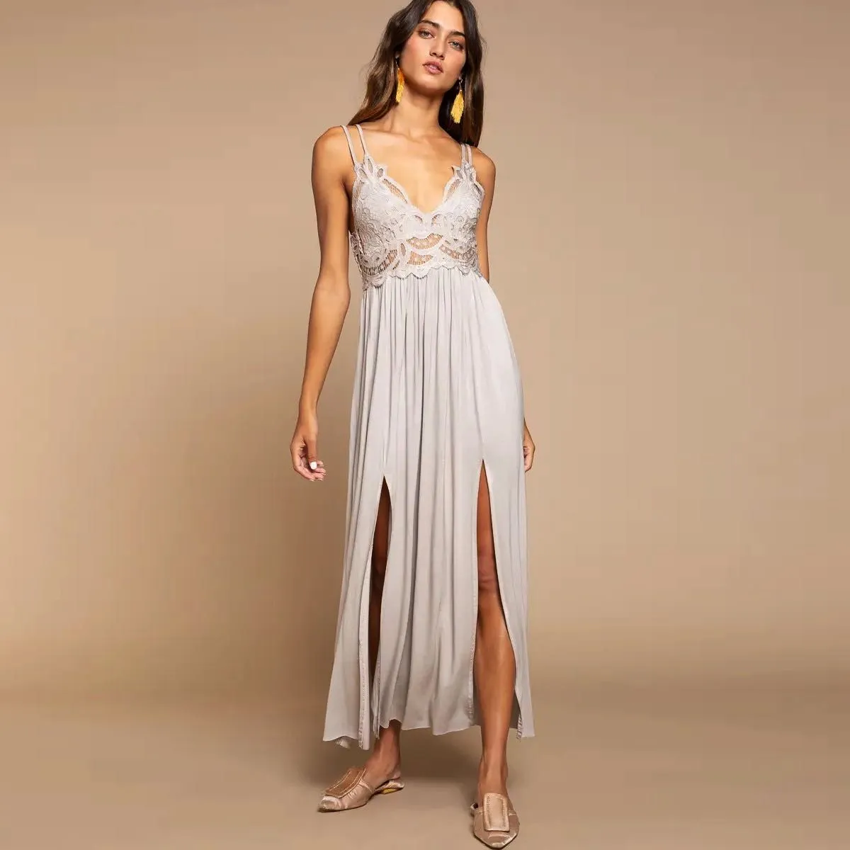 Romantic Taupe Dress