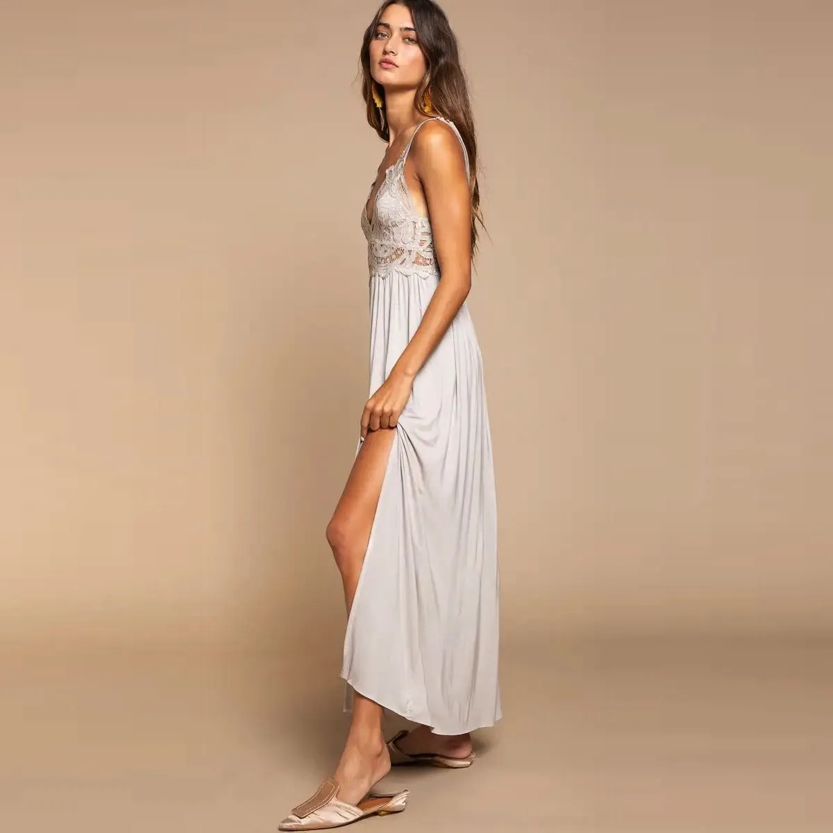 Romantic Taupe Dress