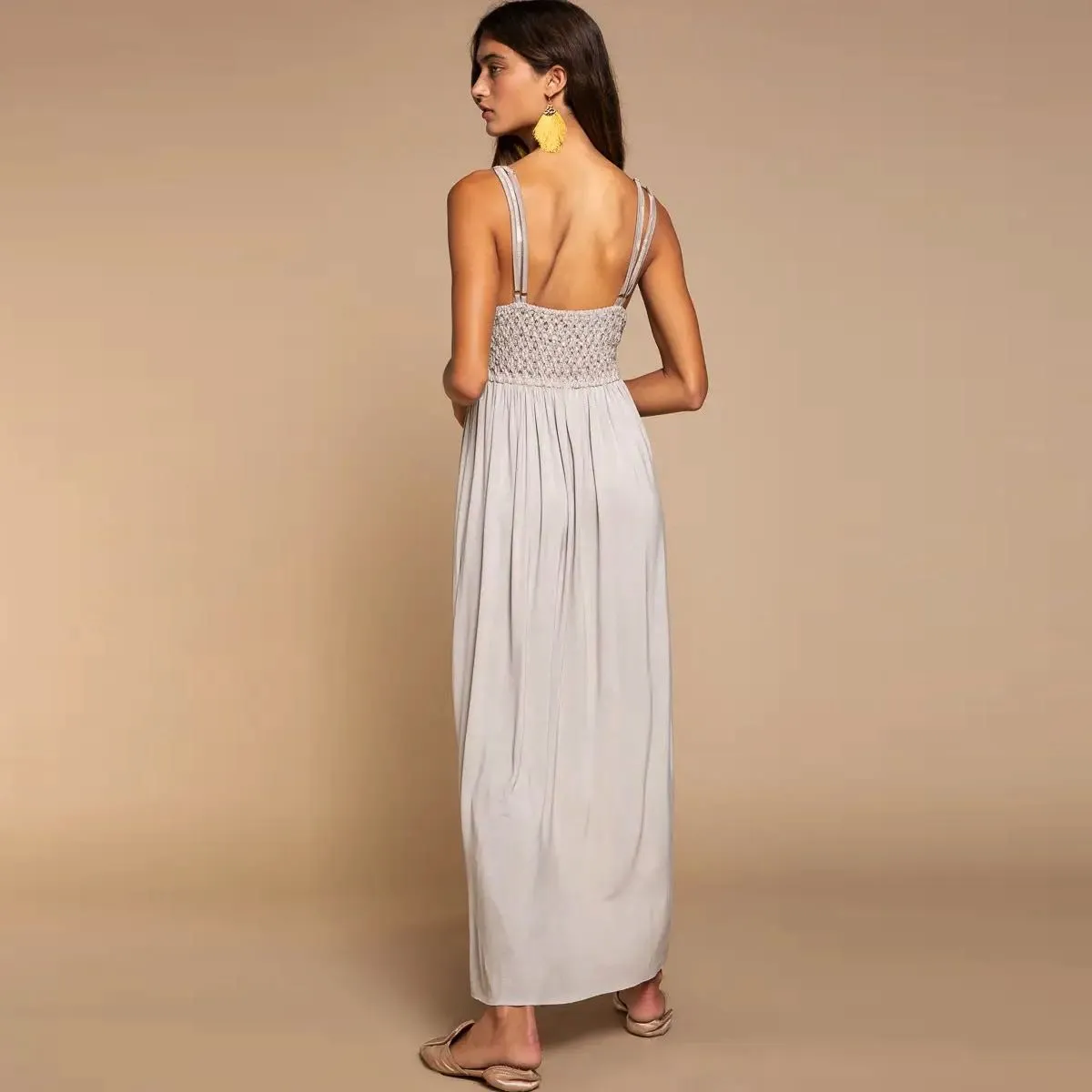 Romantic Taupe Dress