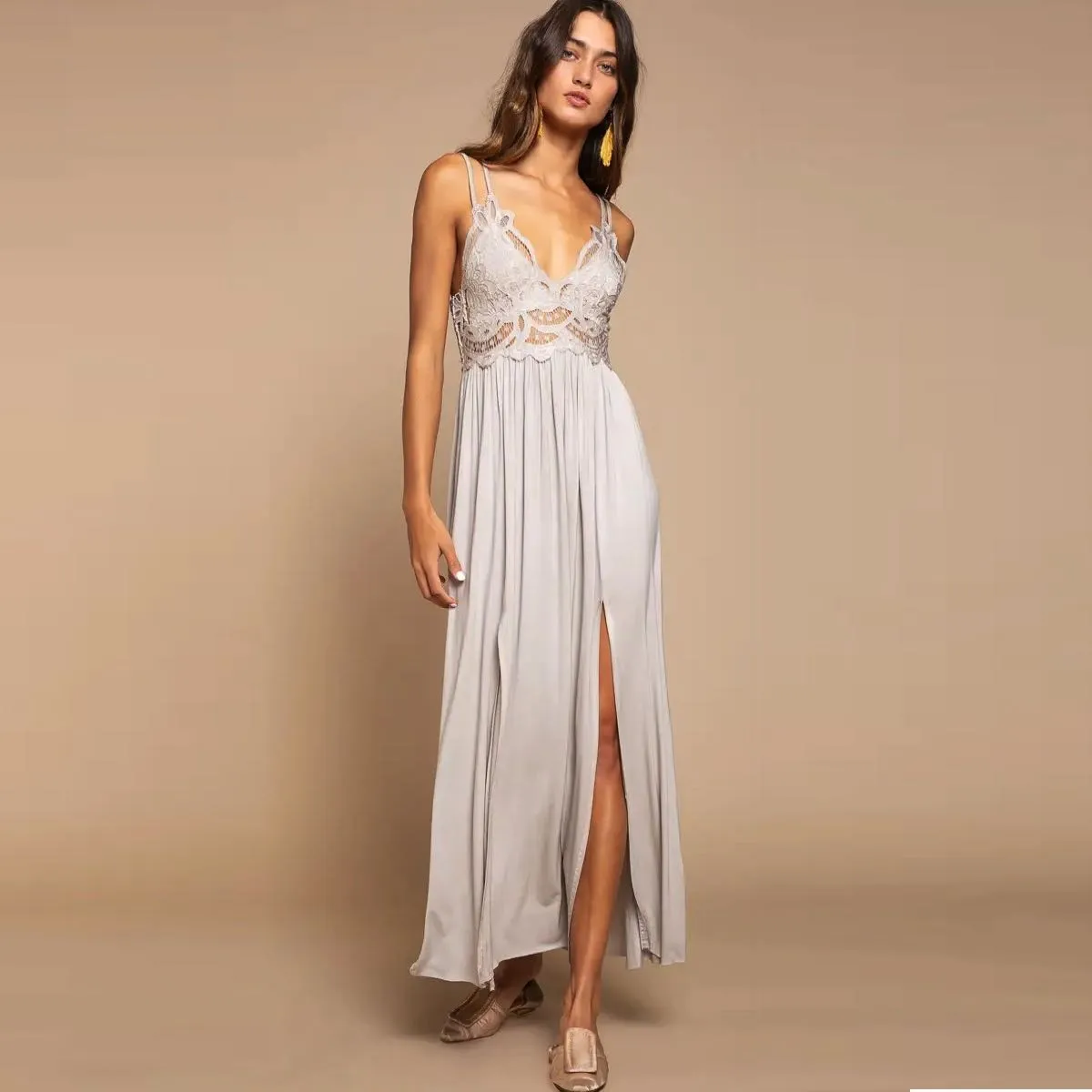 Romantic Taupe Dress