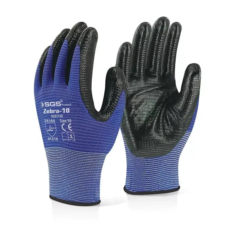 SGS Nitrile Coated Polyester Gloves