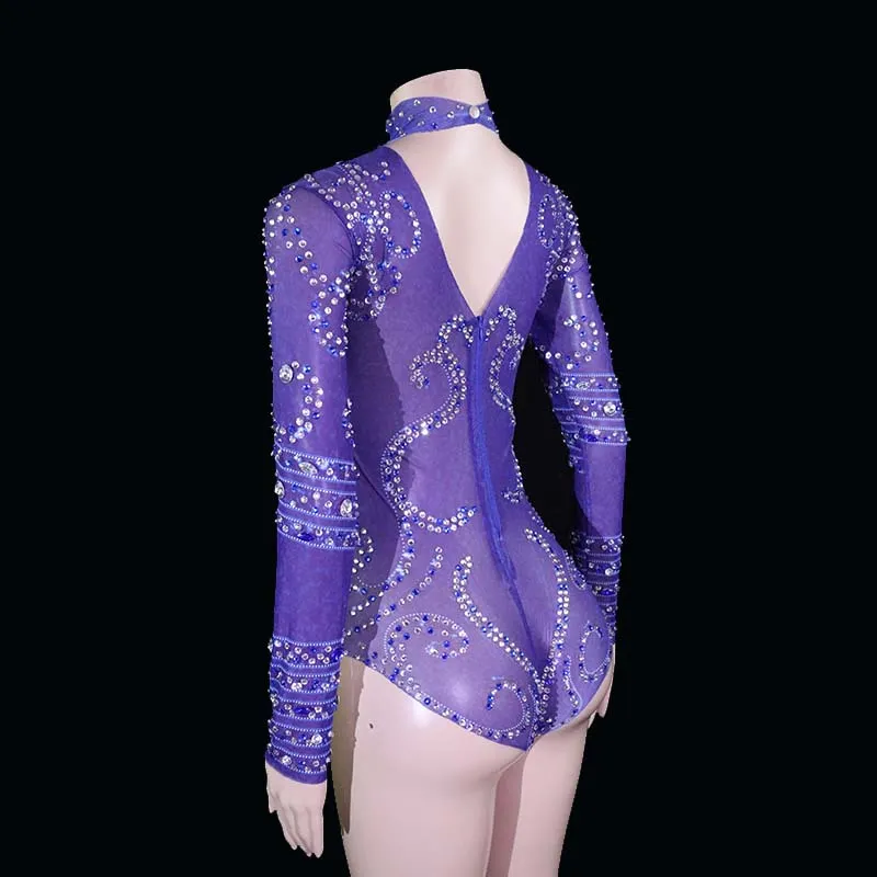 Sparkly Rhinestones Leotard Sexy Dance