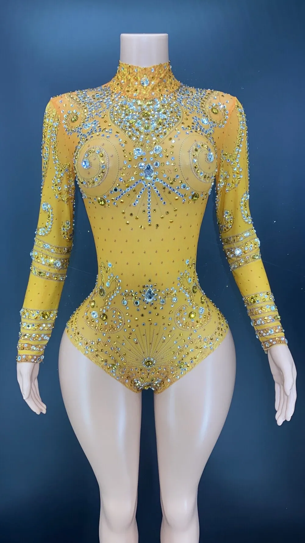 Sparkly Rhinestones Leotard Sexy Dance