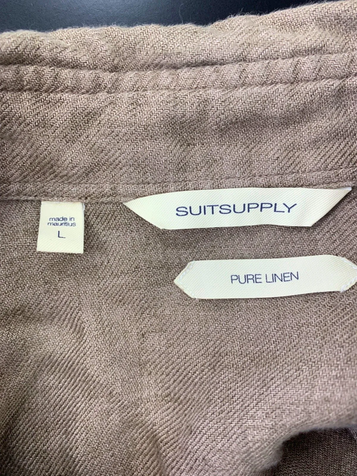 Suitsupply Brown Pure Linen Shirt L