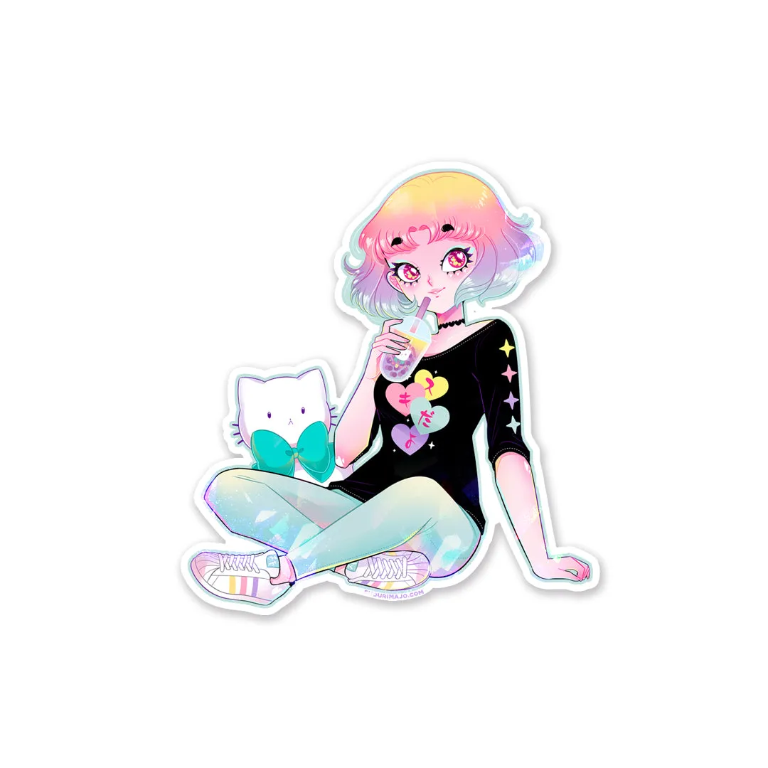 Suki Hearts Sparkly Sticker