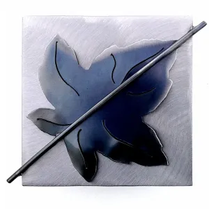 Sycamore Leaf Stainless Steel Tile Wall Art by Metallic Evolution