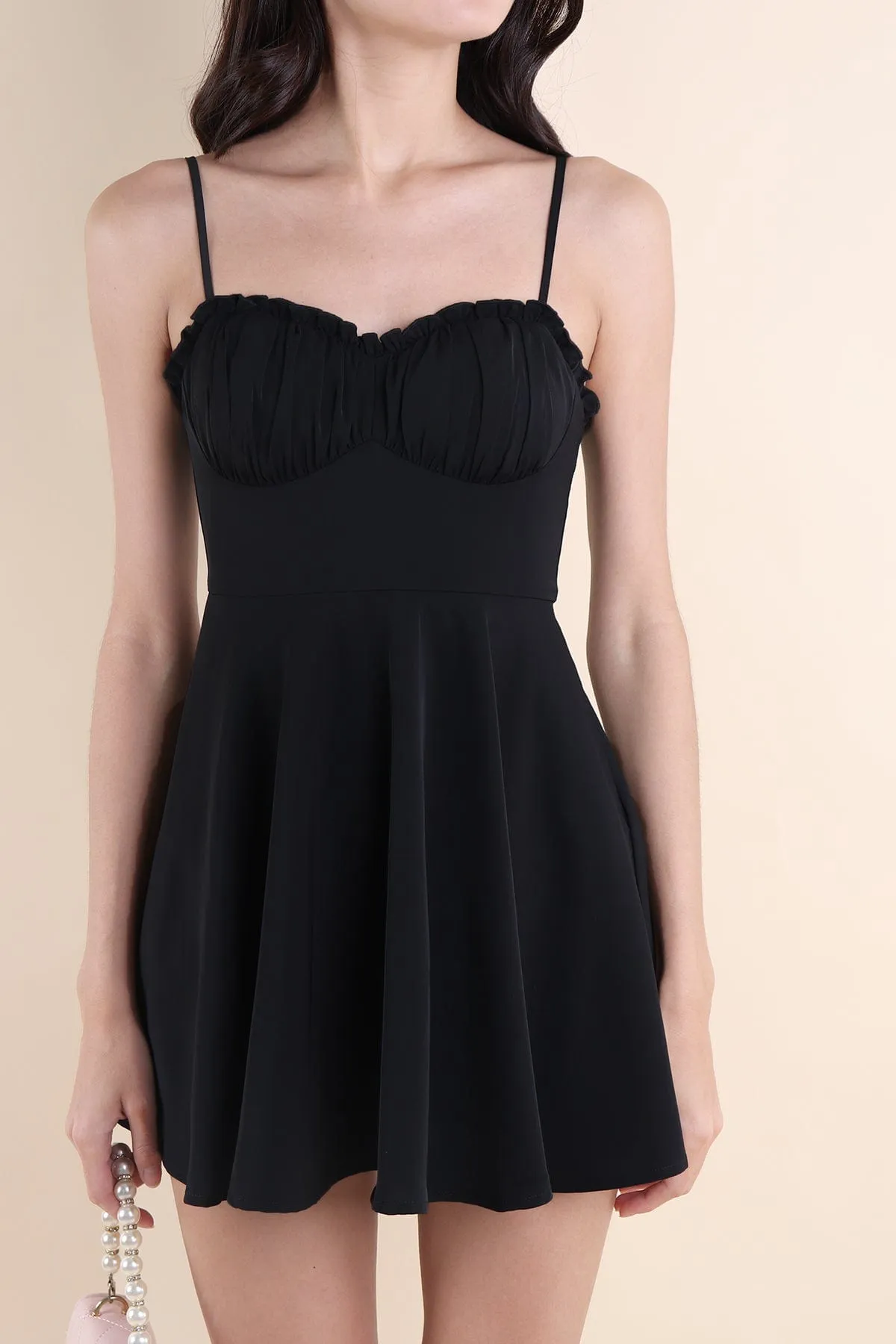 TWILIGHT MINI DRESS IN BLACK