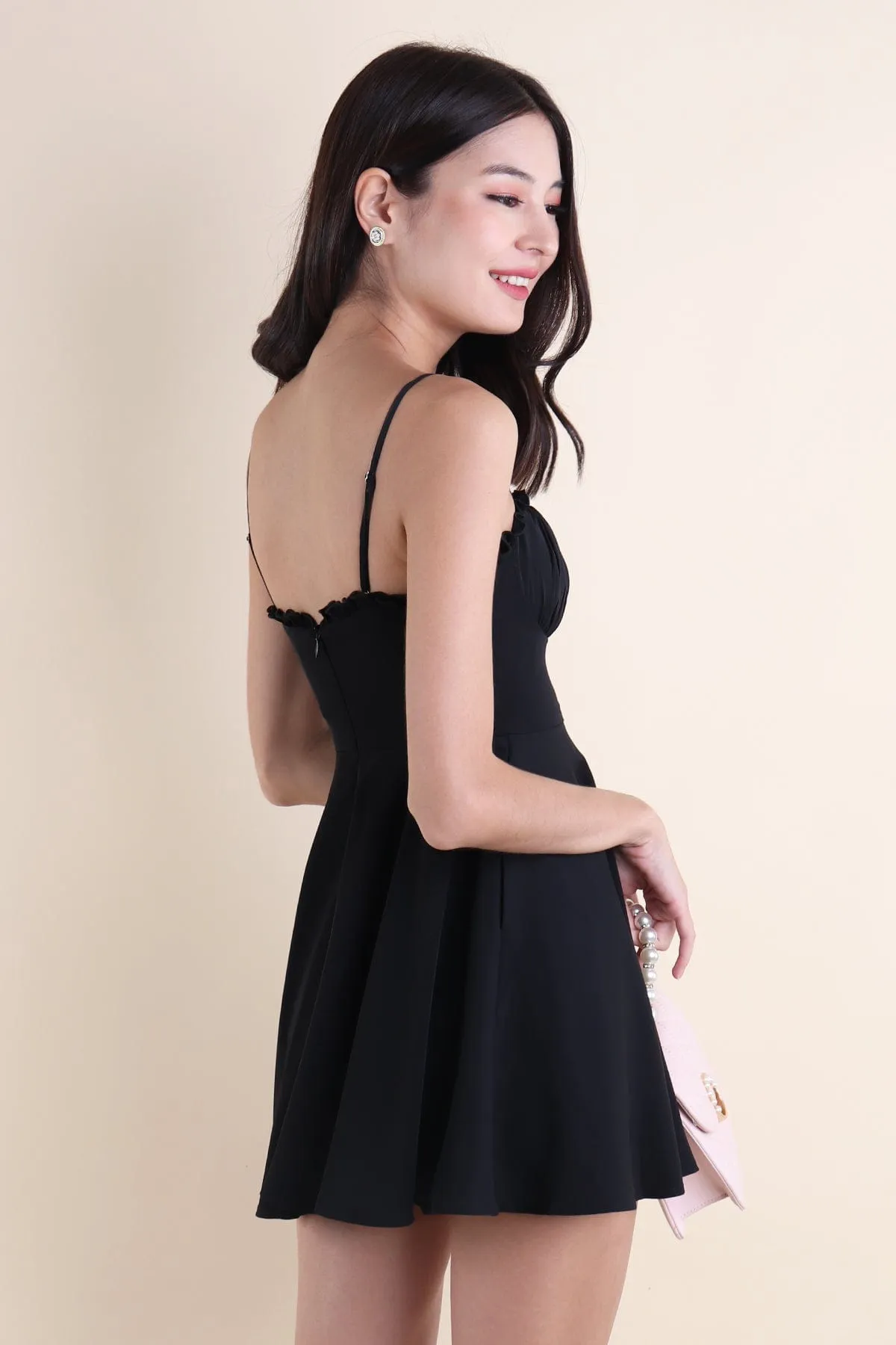 TWILIGHT MINI DRESS IN BLACK