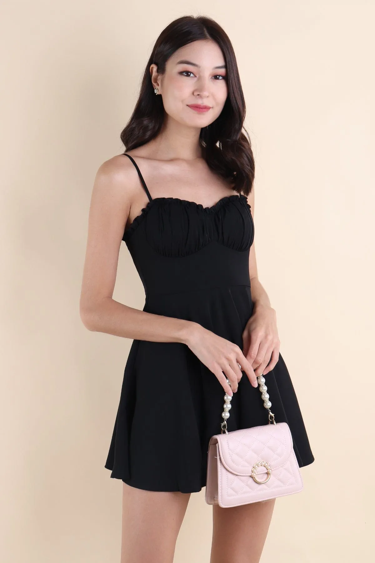 TWILIGHT MINI DRESS IN BLACK
