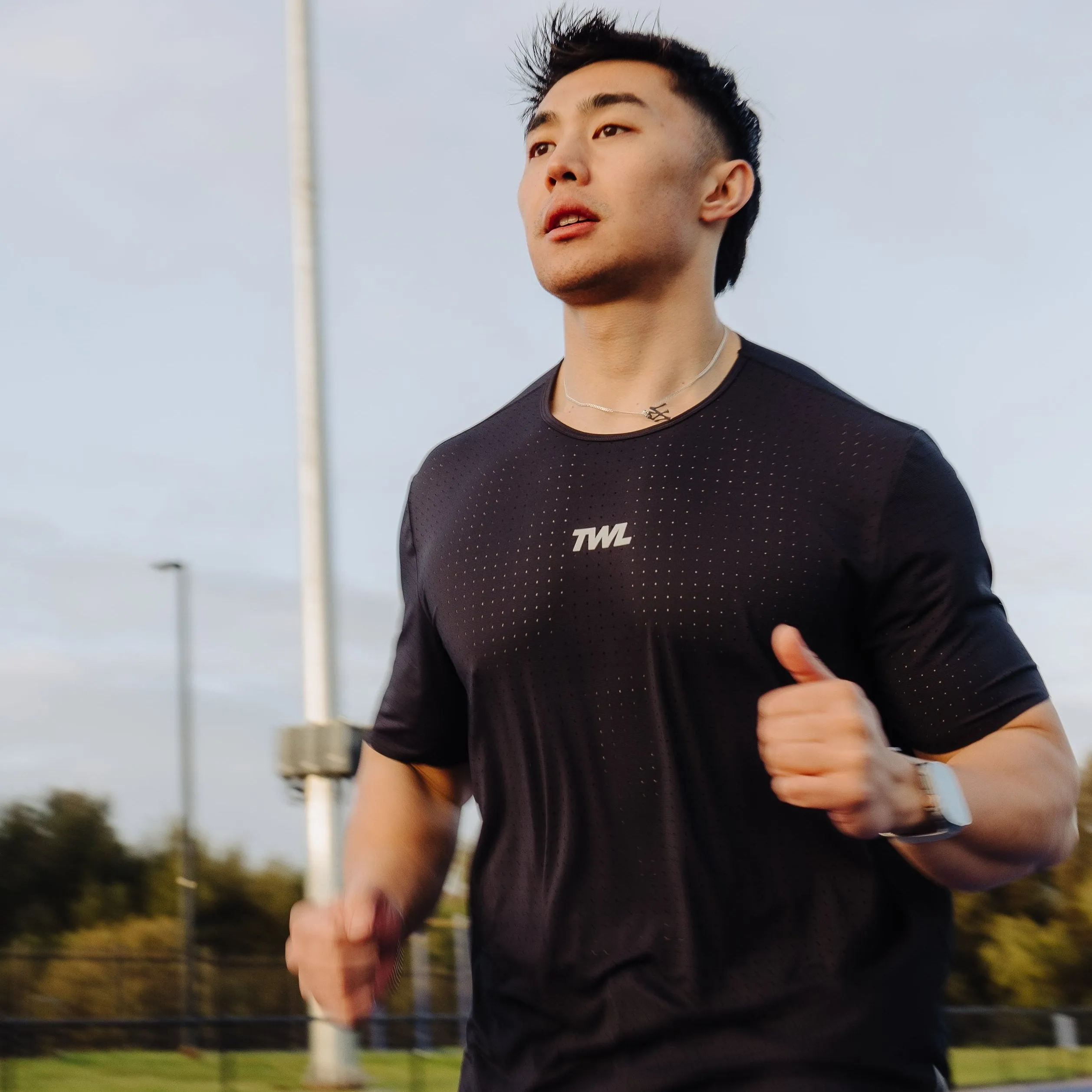 TWL - MEN'S PACE T-SHIRT - BLACK/SILVER REFLECTIVE