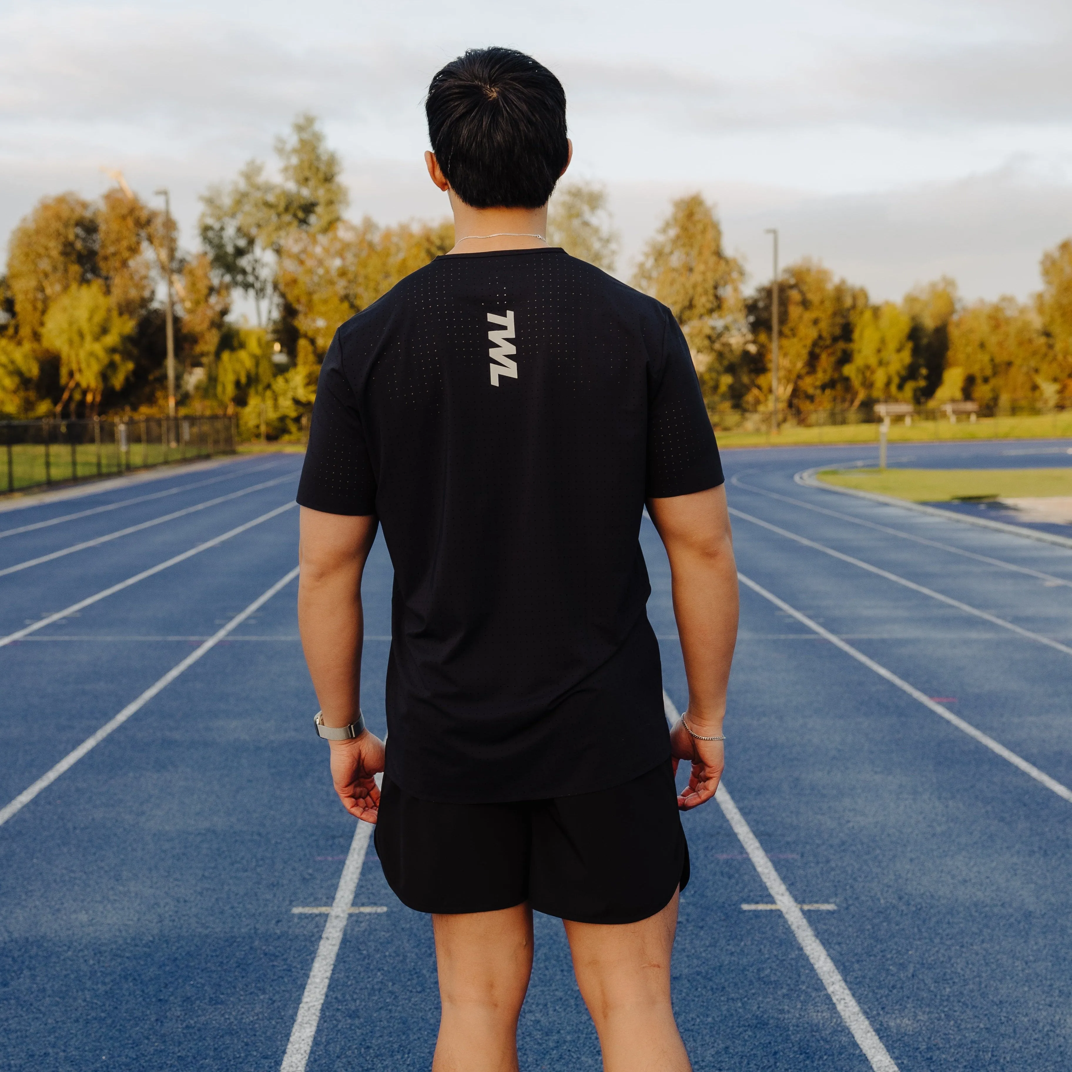 TWL - MEN'S PACE T-SHIRT - BLACK/SILVER REFLECTIVE