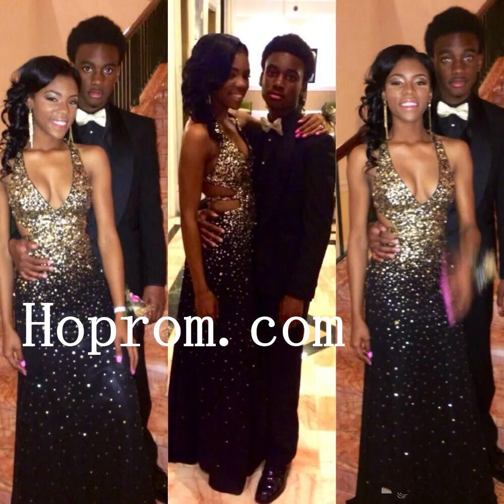 V-Neck Prom Dresses,Sparkly Prom Dress,Evening Dress