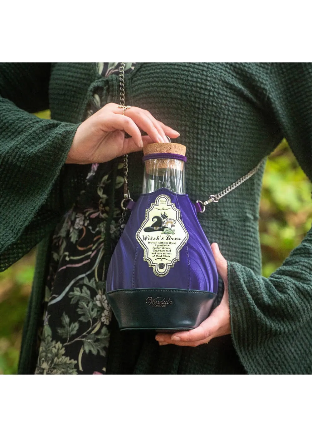 Vendula London The Witches Pantry Potion Bottle Bag Violet