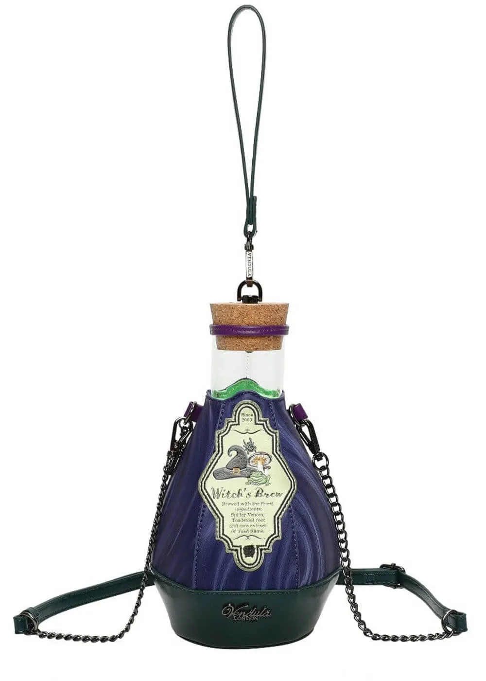 Vendula London The Witches Pantry Potion Bottle Bag Violet