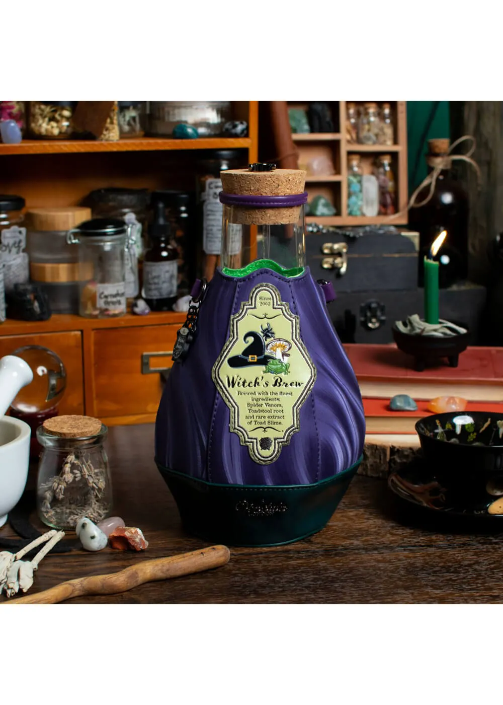 Vendula London The Witches Pantry Potion Bottle Bag Violet