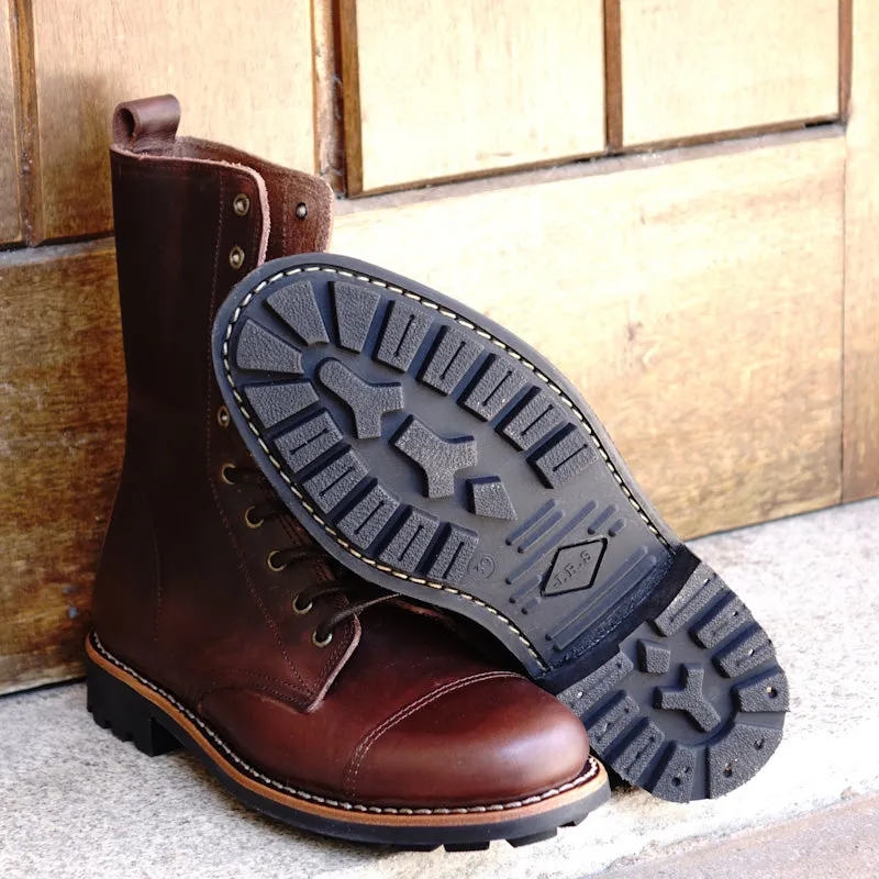 Vesuvius Ranger Leather Boots - Reddish Brown