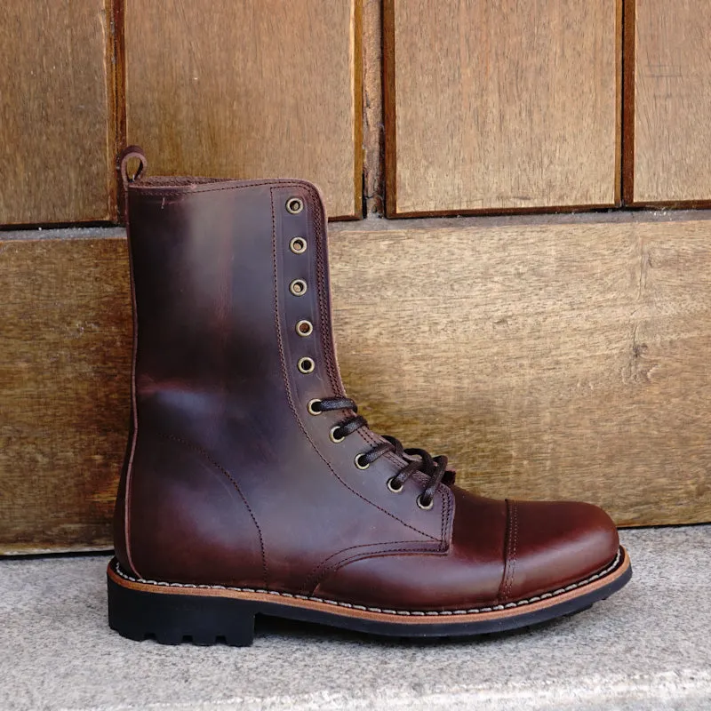 Vesuvius Ranger Leather Boots - Reddish Brown