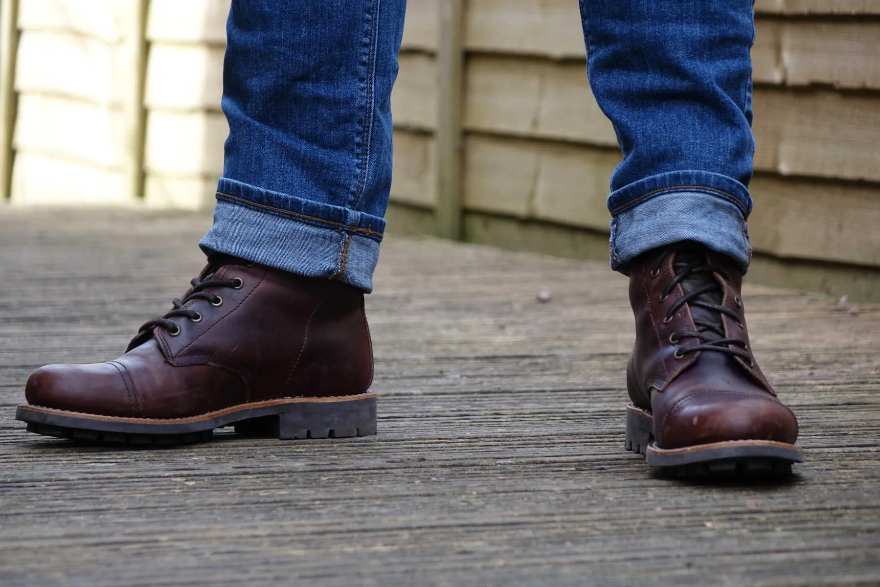 Vesuvius Ranger Leather Boots - Reddish Brown