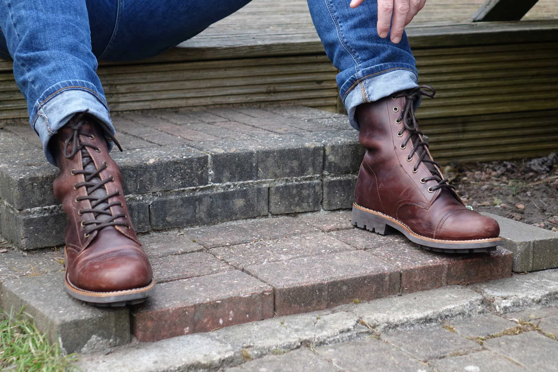 Vesuvius Ranger Leather Boots - Reddish Brown
