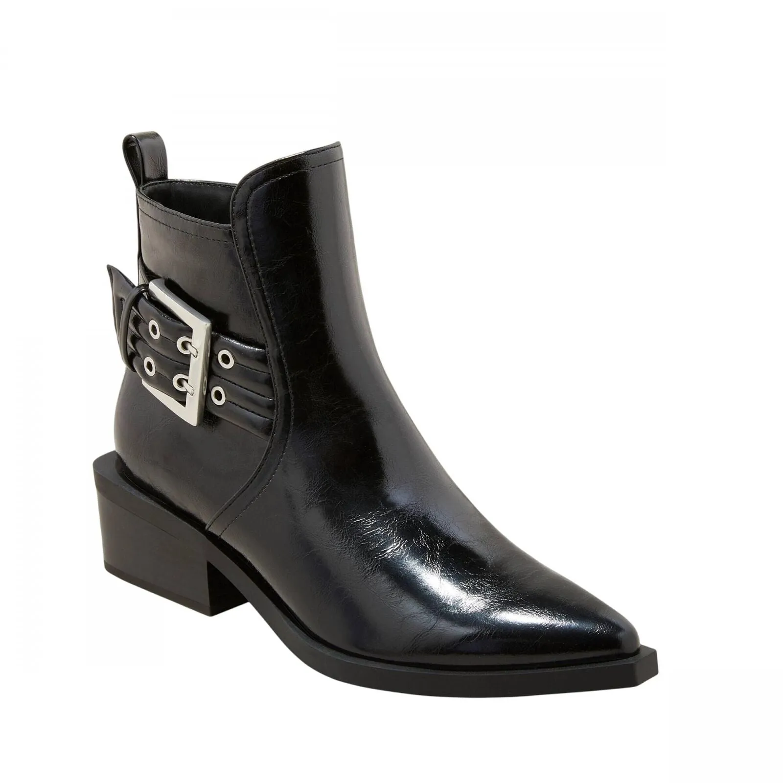 Wild Fable Giovanna Buckle Western Ankle Boots with Memory Foam Insole Black 8M