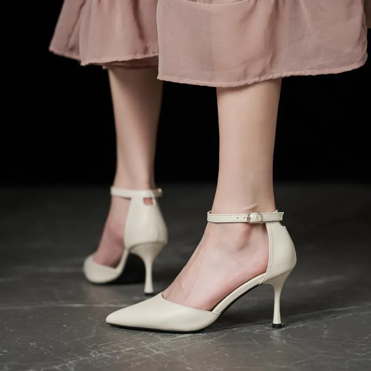 Women's Petite Size Ankle Strap Heels ES123
