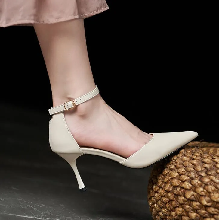 Women's Petite Size Ankle Strap Heels ES123