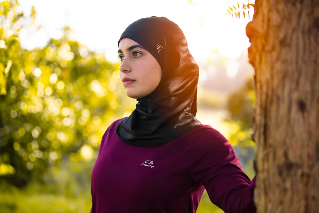 Women's Running Hijab - KIPRUN Black