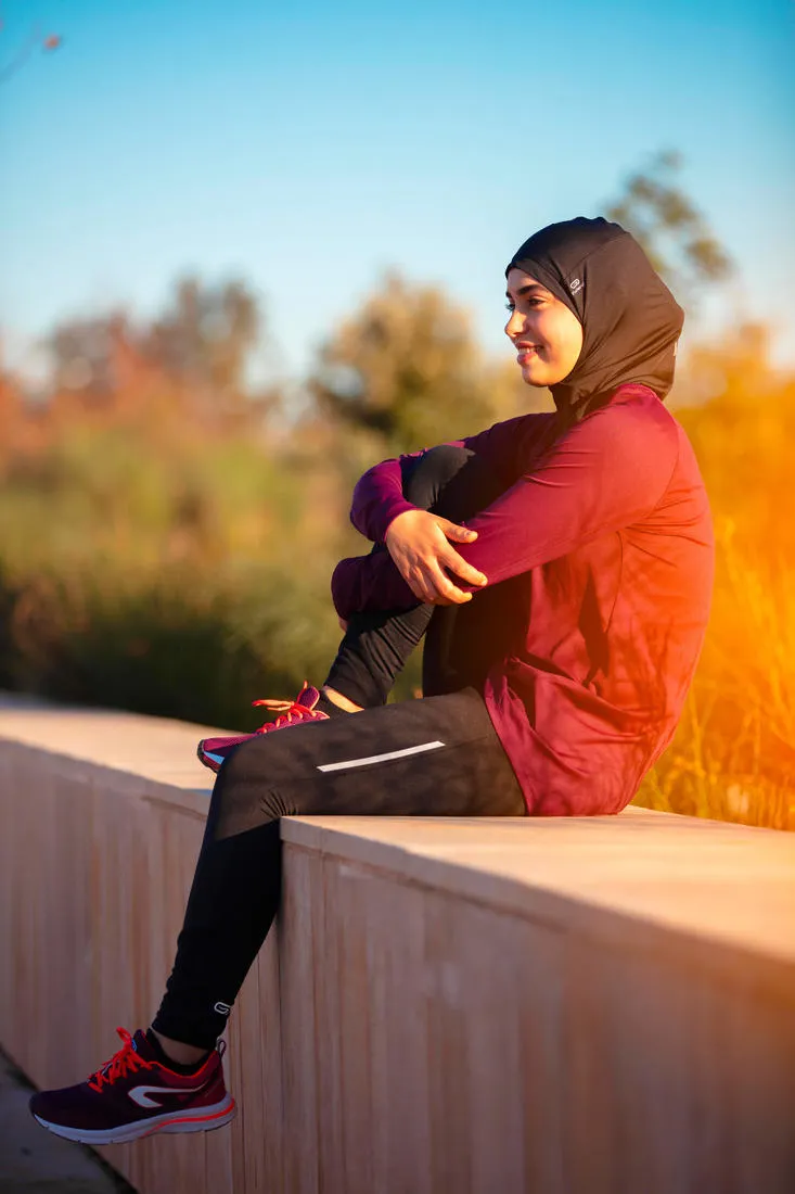 Women's Running Hijab - KIPRUN Black