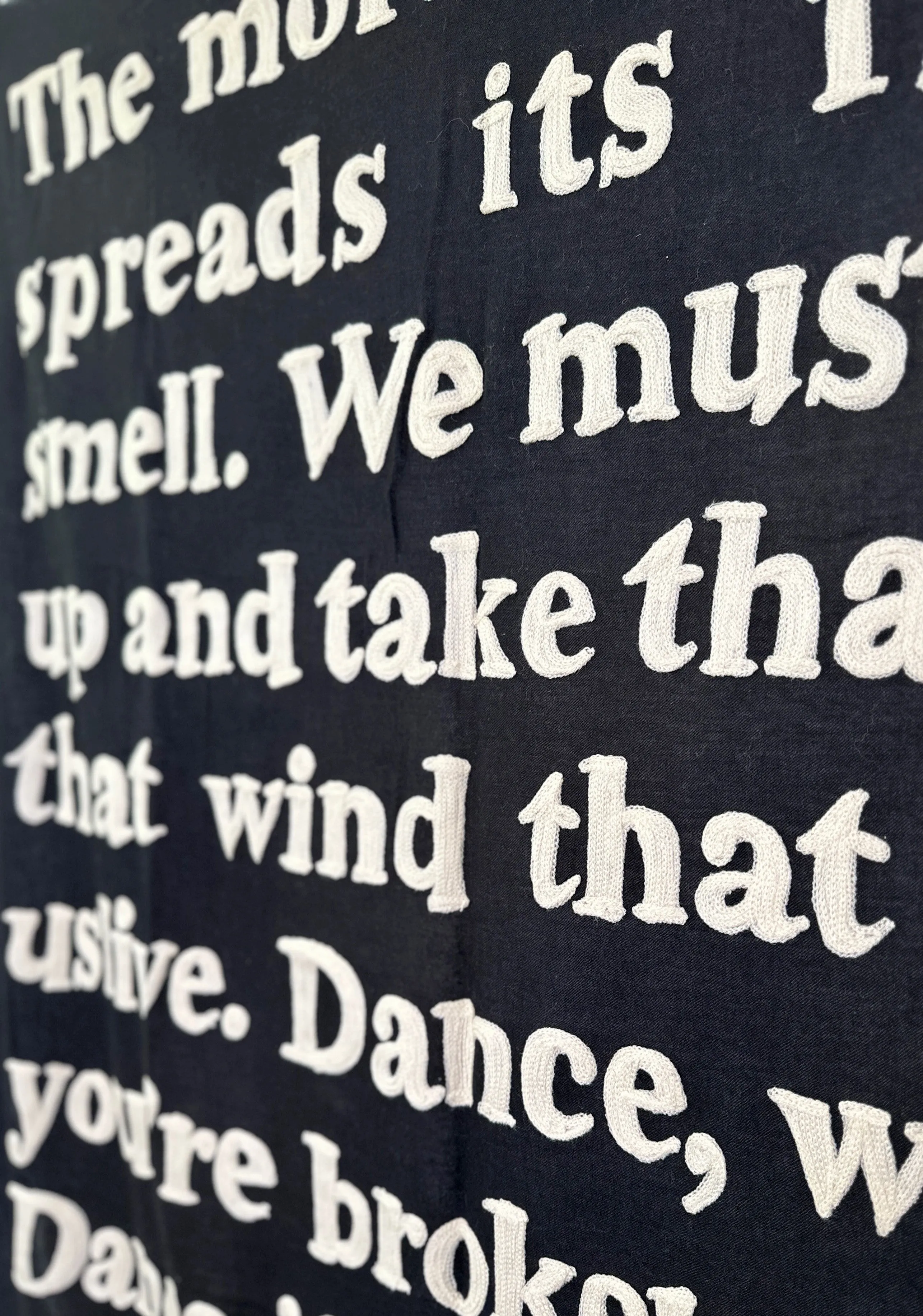 Wrapped in Poetry Pashmina, "Dance when you are perfectly free.."