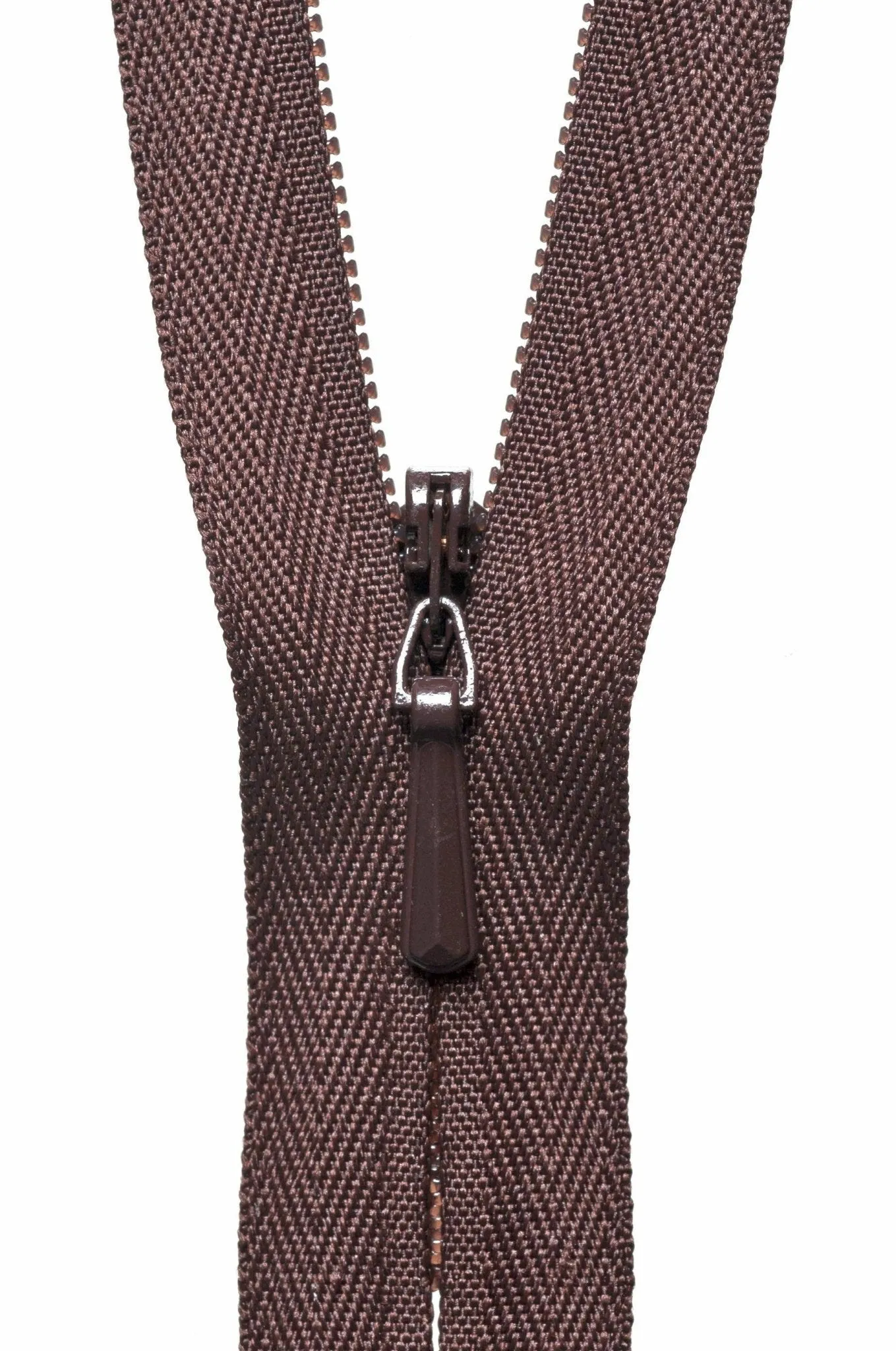YKK Concealed / Invisible Zip - 23cm / 9'' - Brown 570